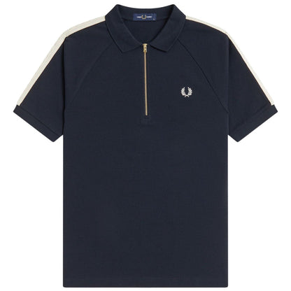 Fred Perry Cable Taped Polo Shirt - Navy