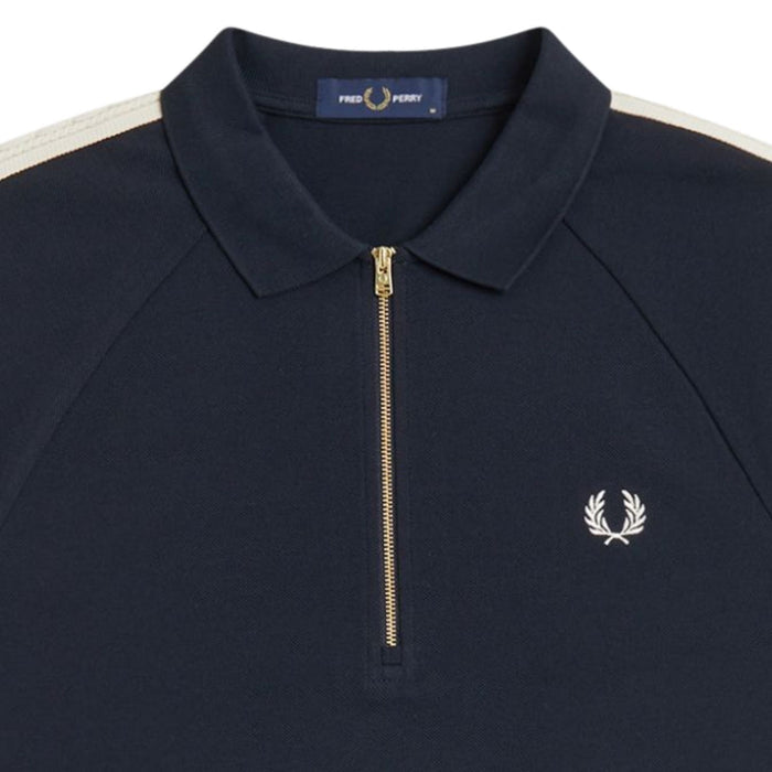 Fred Perry Cable Taped Polo Shirt - Navy