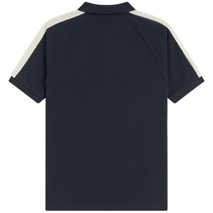 Fred Perry Cable Taped Polo Shirt - Navy