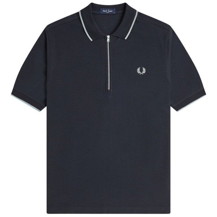 Fred Perry Crepe Pique Polo Shirt - Navy