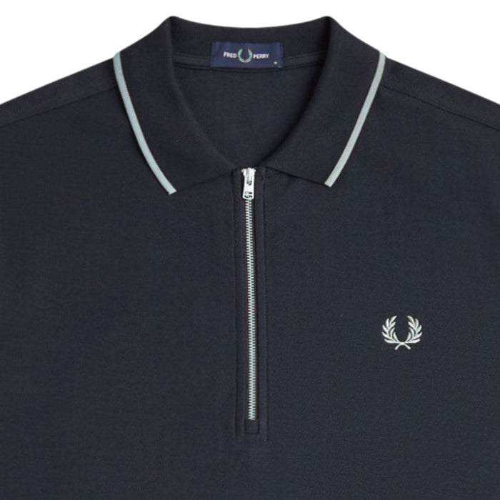 Fred Perry Crepe Pique Polo Shirt - Navy