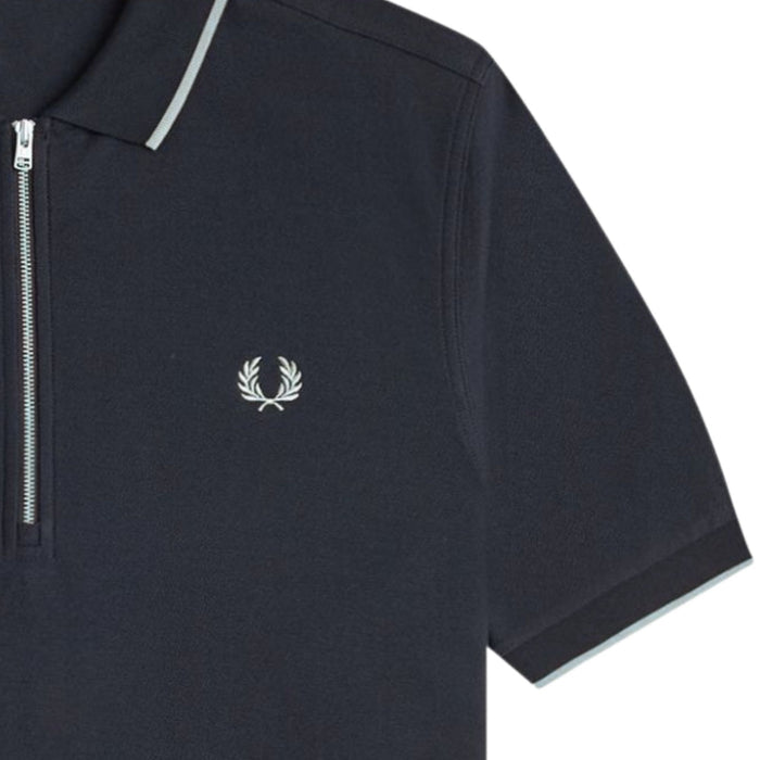Fred Perry Crepe Pique Polo Shirt - Navy