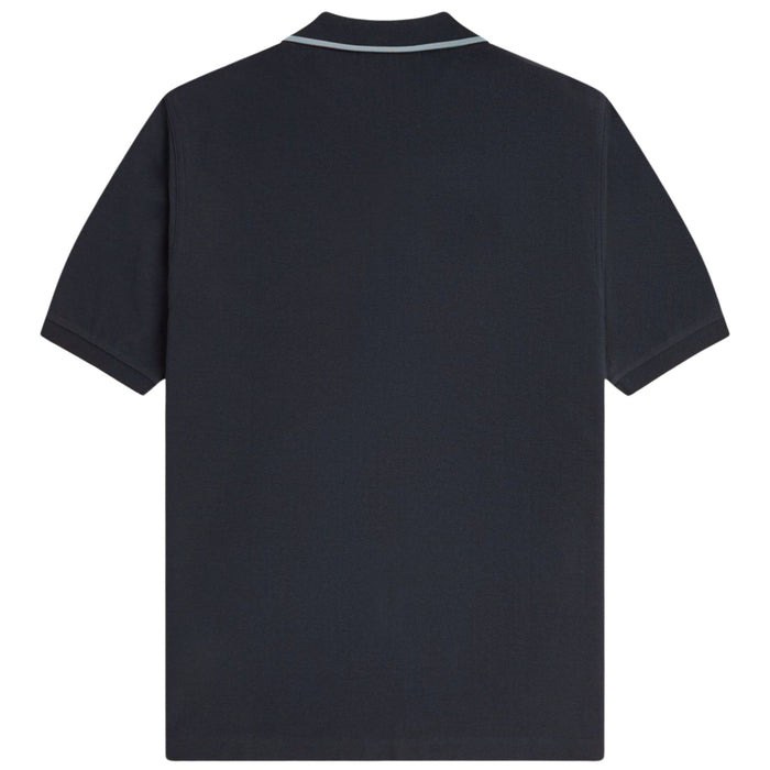 Fred Perry Crepe Pique Polo Shirt - Navy