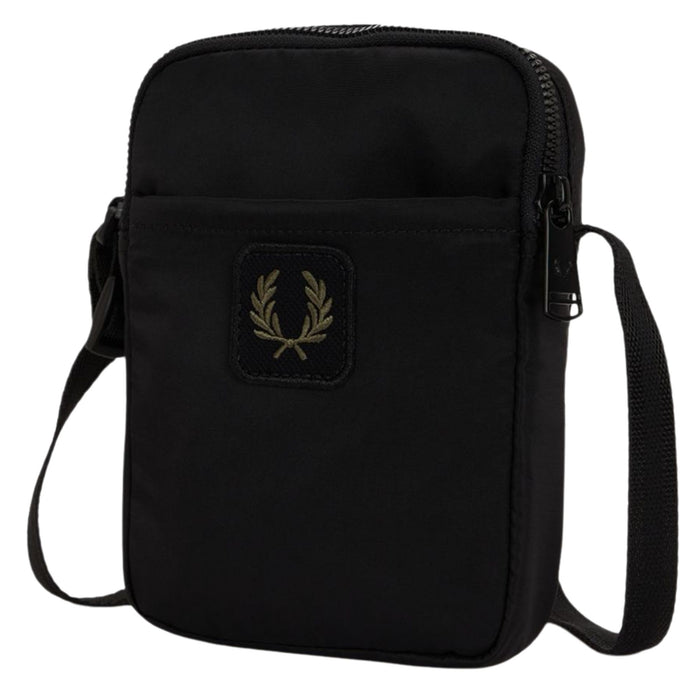 Fred Perry Crinkle Nylon Small Side Bag - Black