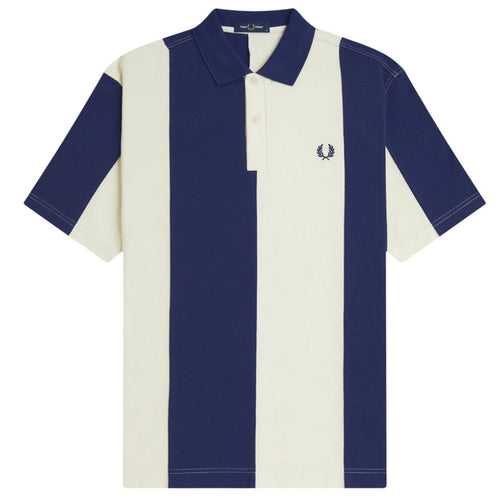 Fred Perry Cut and Sew Panel Polo Shirt - French Navy