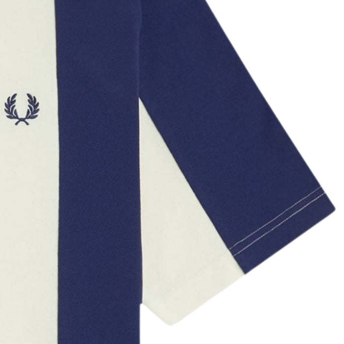 Fred Perry Cut and Sew Panel Polo Shirt - French Navy