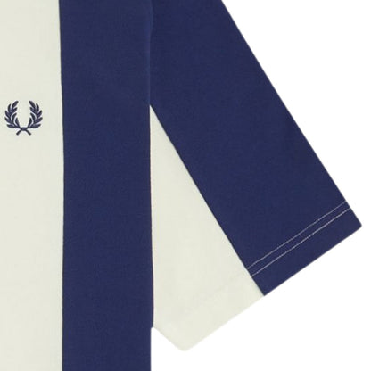 Fred Perry Cut and Sew Panel Polo Shirt - French Navy