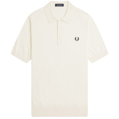 Fred Perry Knitted Cotton Shirt - Ecru