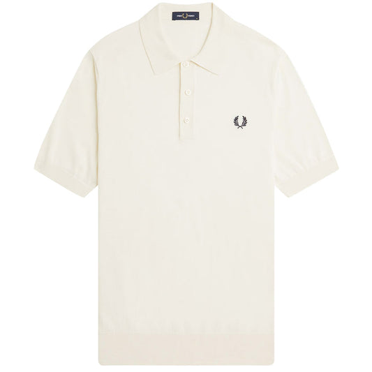 Fred Perry Knitted Cotton Shirt - Ecru