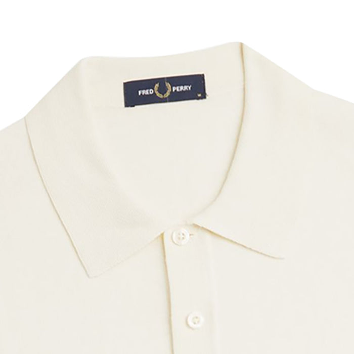 Fred Perry Knitted Cotton Shirt - Ecru