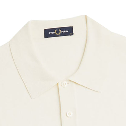 Fred Perry Knitted Cotton Shirt - Ecru