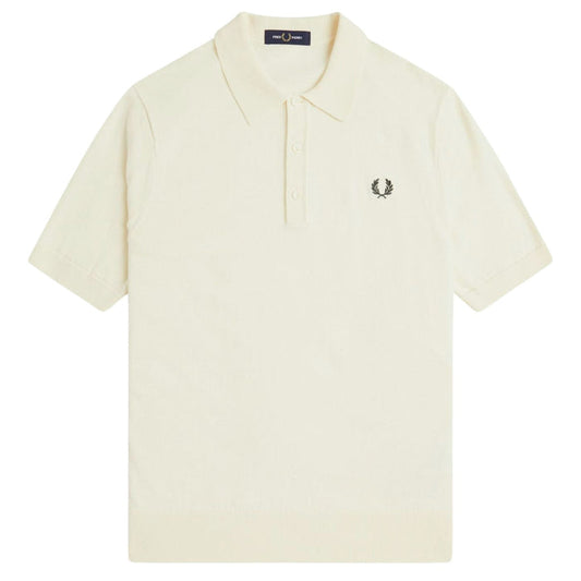 Fred Perry Knitted Shirt - Ecru