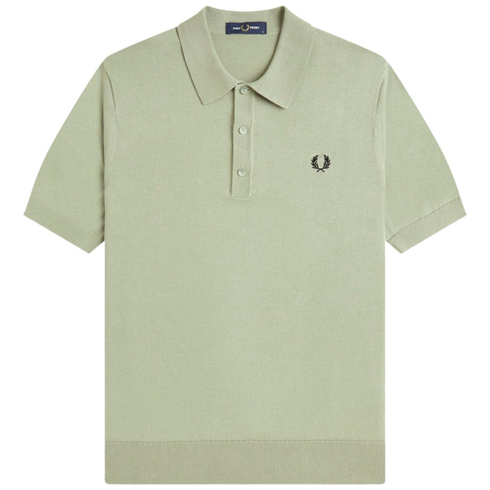 Fred Perry Knitted Shirt - Seagrass