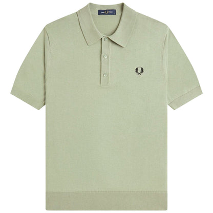 Fred Perry Knitted Shirt - Seagrass