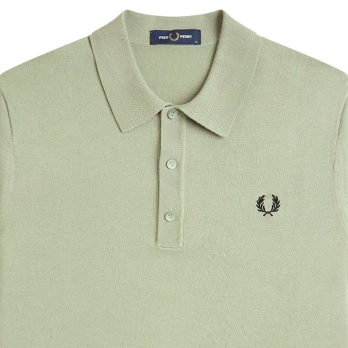 Fred Perry Knitted Shirt - Seagrass