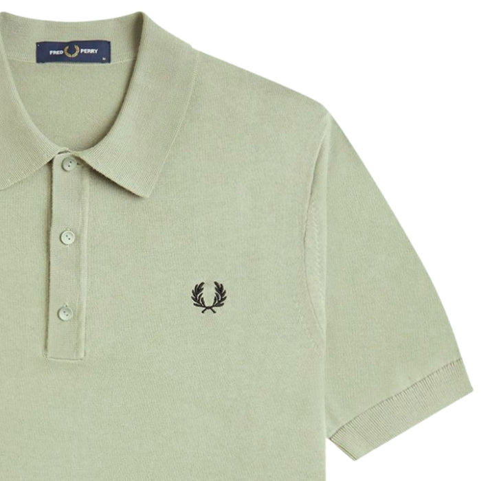 Fred Perry Knitted Shirt - Seagrass