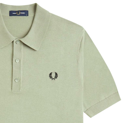 Fred Perry Knitted Shirt - Seagrass