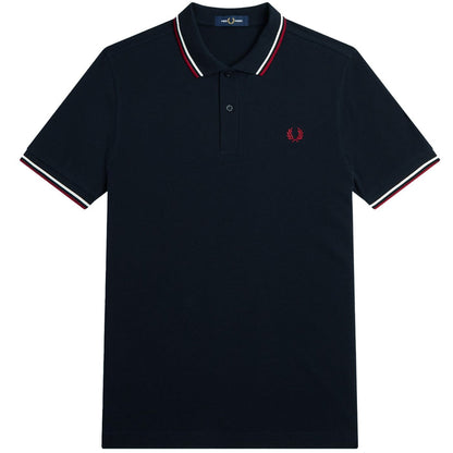 Fred Perry M3600 Twin Tipped Polo Shirt - Navy