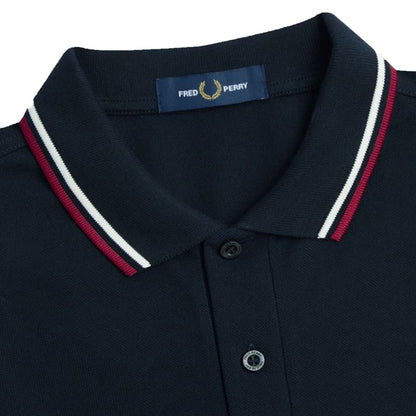 Fred Perry M3600 Twin Tipped Polo Shirt - Navy