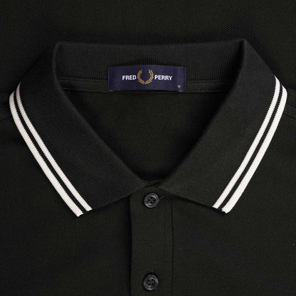 Fred Perry M3636 Long Sleeve Polo Shirt - Night Green