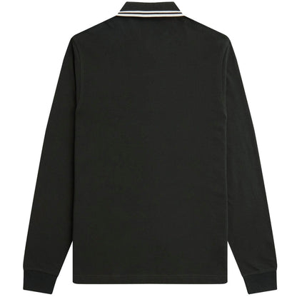 Fred Perry M3636 Long Sleeve Polo Shirt - Night Green
