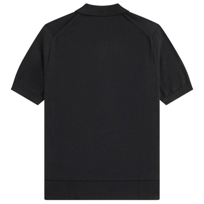 Fred Perry Staple Cotton Knitted Shirt - Black