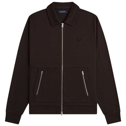 Fred Perry Tennis Tape Track Jacket - Rich Brown
