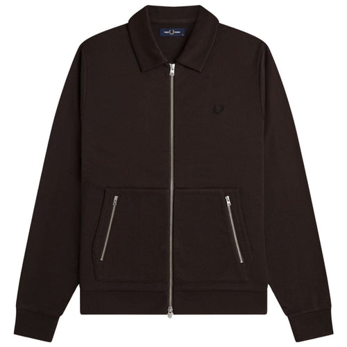 Fred Perry Tennis Tape Track Jacket - Rich Brown