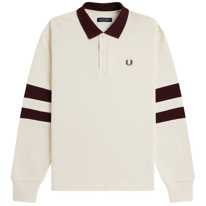 Fred Perry Tipped Collared Sweatshirt - Ecru