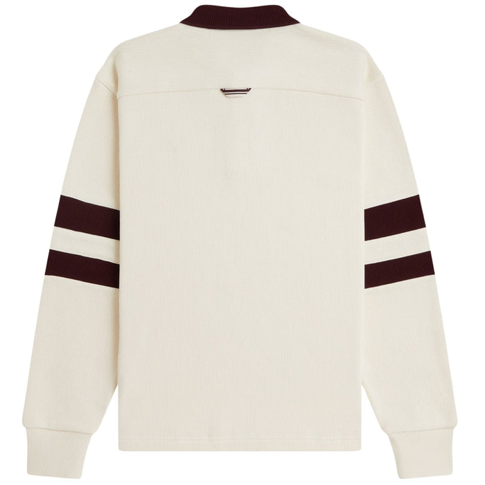 Fred Perry Tipped Collared Sweatshirt - Ecru