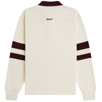 Fred Perry Tipped Collared Sweatshirt - Ecru