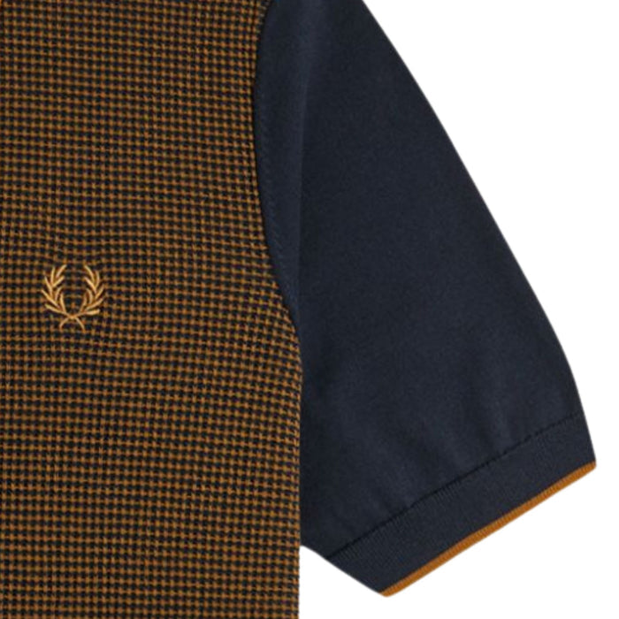 Fred Perry Tonic Waffle Knitted Shirt - Navy