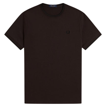 Fred Perry Twin Tipped T-Shirt - Rich Brown