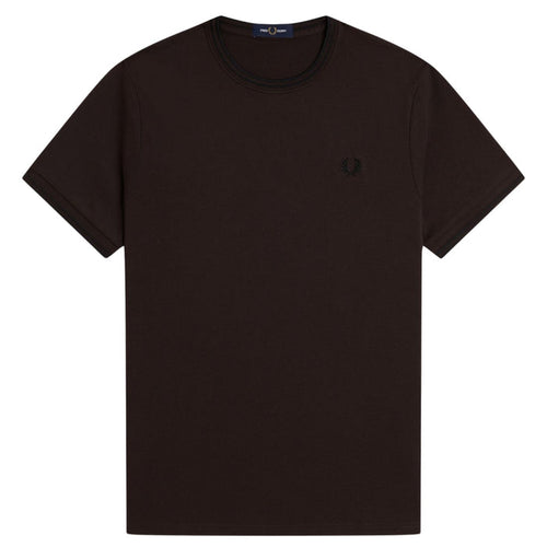 Fred Perry Twin Tipped T-Shirt - Rich Brown