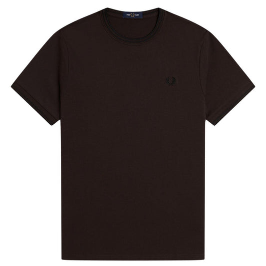 Fred Perry Twin Tipped T-Shirt - Rich Brown