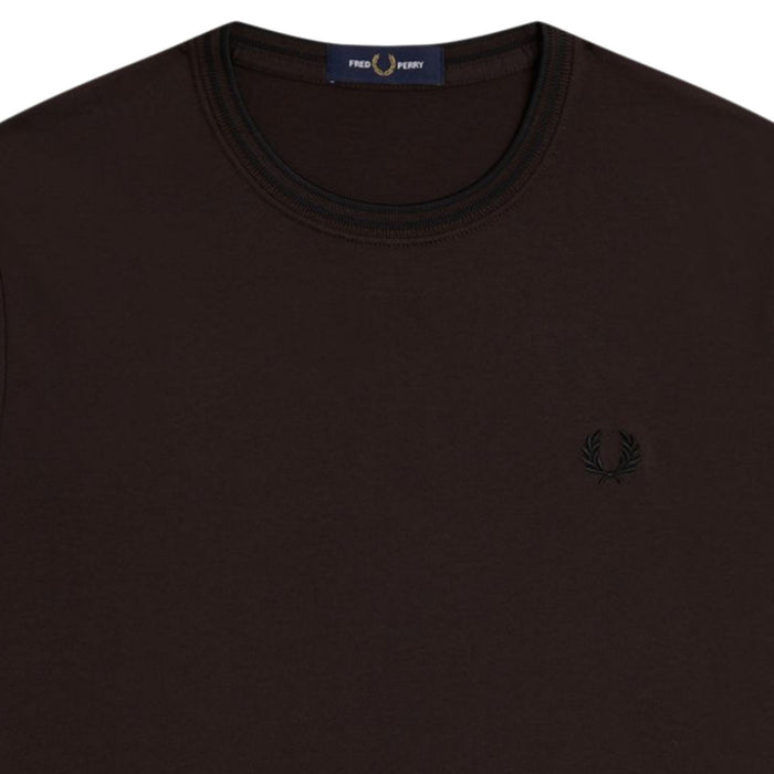 Fred Perry Twin Tipped T-Shirt - Rich Brown