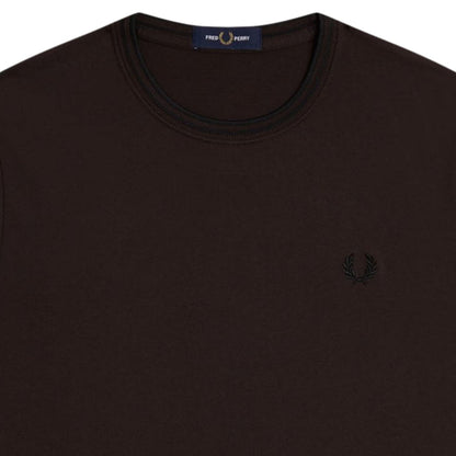 Fred Perry Twin Tipped T-Shirt - Rich Brown