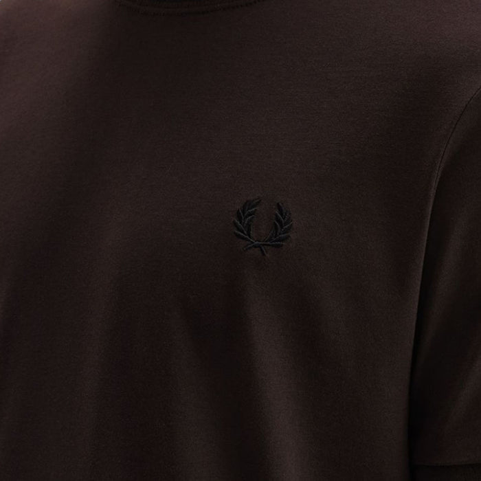 Fred Perry Twin Tipped T-Shirt - Rich Brown