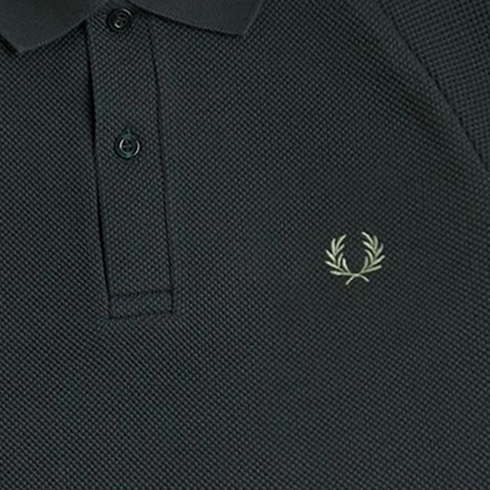 Fred Perry Waffle Stitch Knitted Shirt - Night Green