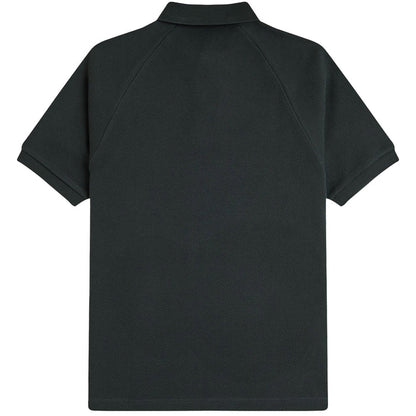 Fred Perry Waffle Stitch Knitted Shirt - Night Green