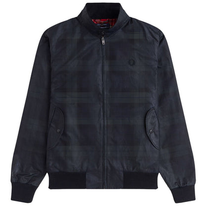 Fred Perry Waxed Harrington Jacket - Blackwatch