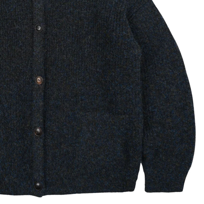 FrizmWORKS Brushed Wool Round Cardigan - Black