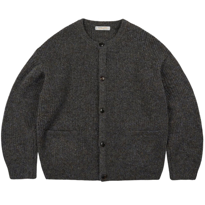 FrizmWORKS Brushed Wool Round Cardigan - Brown