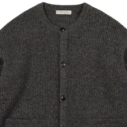 FrizmWORKS Brushed Wool Round Cardigan - Brown