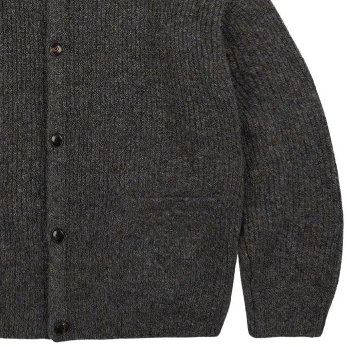 FrizmWORKS Brushed Wool Round Cardigan - Brown