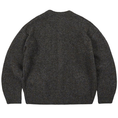 FrizmWORKS Brushed Wool Round Cardigan - Brown