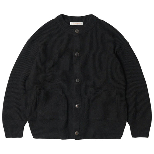 FrizmWORKS Heavy Wool Round Cardigan - Black