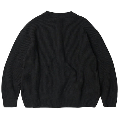 FrizmWORKS Heavy Wool Round Cardigan - Black