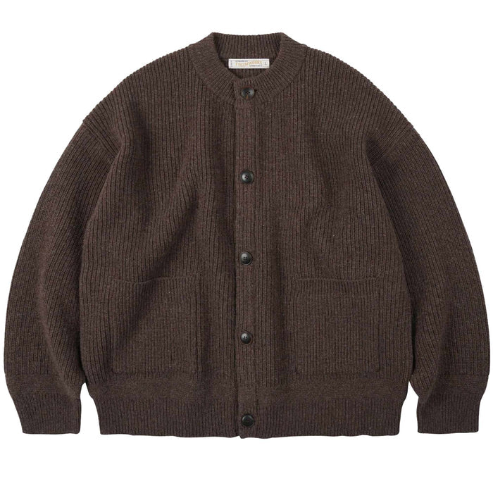 FrizmWORKS Heavy Wool Round Cardigan - Choco