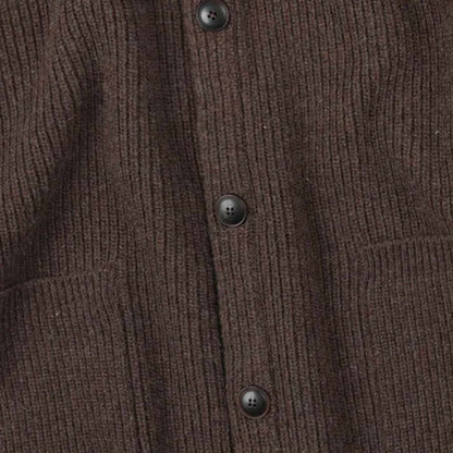 FrizmWORKS Heavy Wool Round Cardigan - Choco